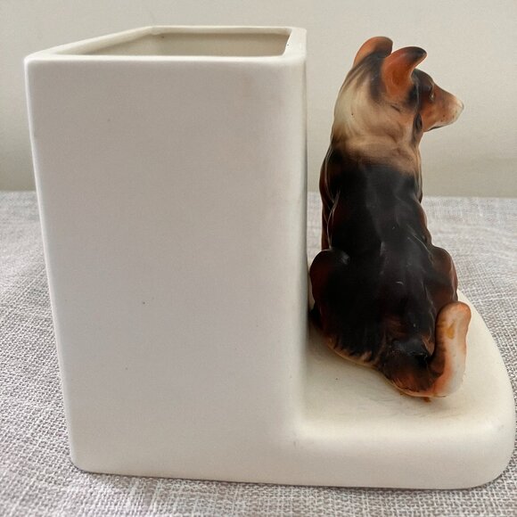 Vintage Collie Dog Planter 1950's Made in Japan - Picture 8 of 12